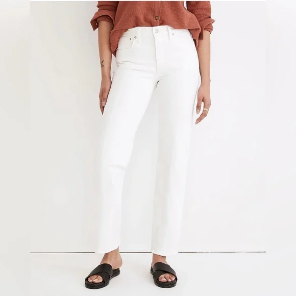 The Tall Mid-Rise Perfect Vintage Straight Jean in Tile White - Picture 1 of 8
